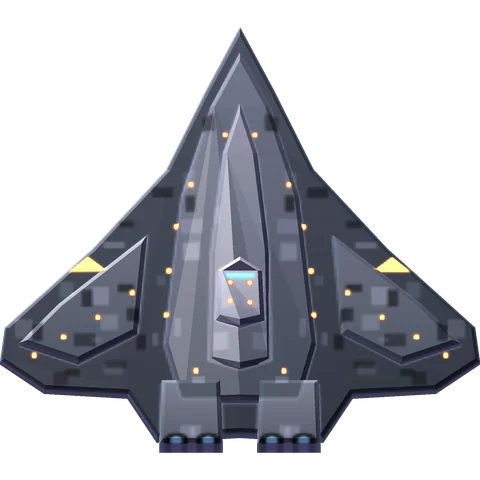 Raumschiff NOVA, dunkler, schwer gepanzerter Delta-Flügel